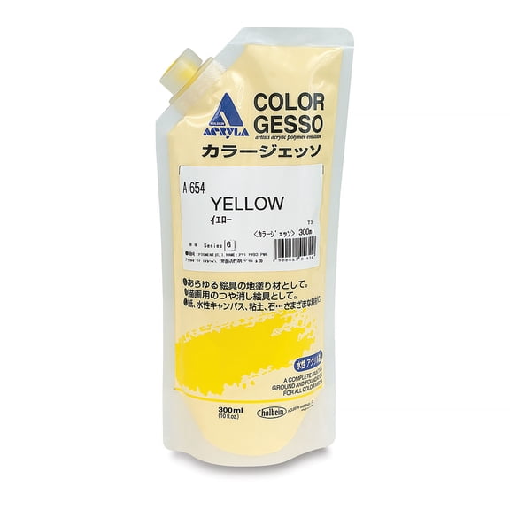 Holbein Acryla Gesso - Yellow, 300 ml pouch