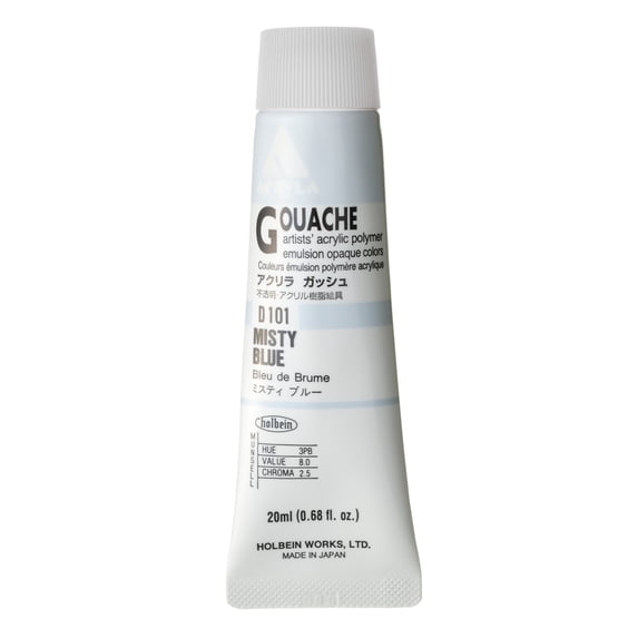 Holbein Acryla Gouache, 20ml, Misty Blue