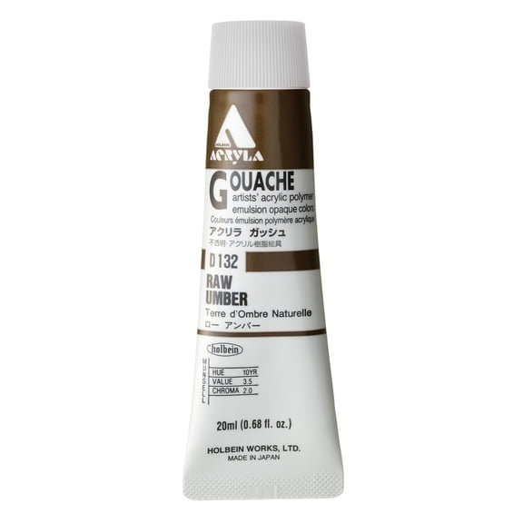 Holbein Acryla Gouache, 20ml, Raw Umber