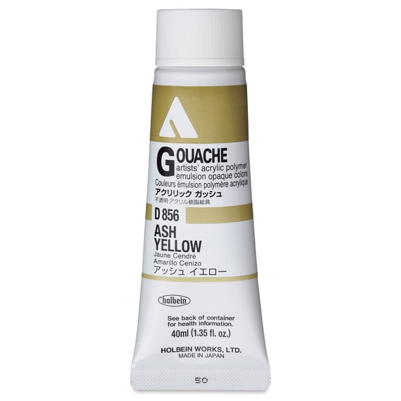 Holbein Acrylic Gouache - Ash Yellow, 40 ml tube