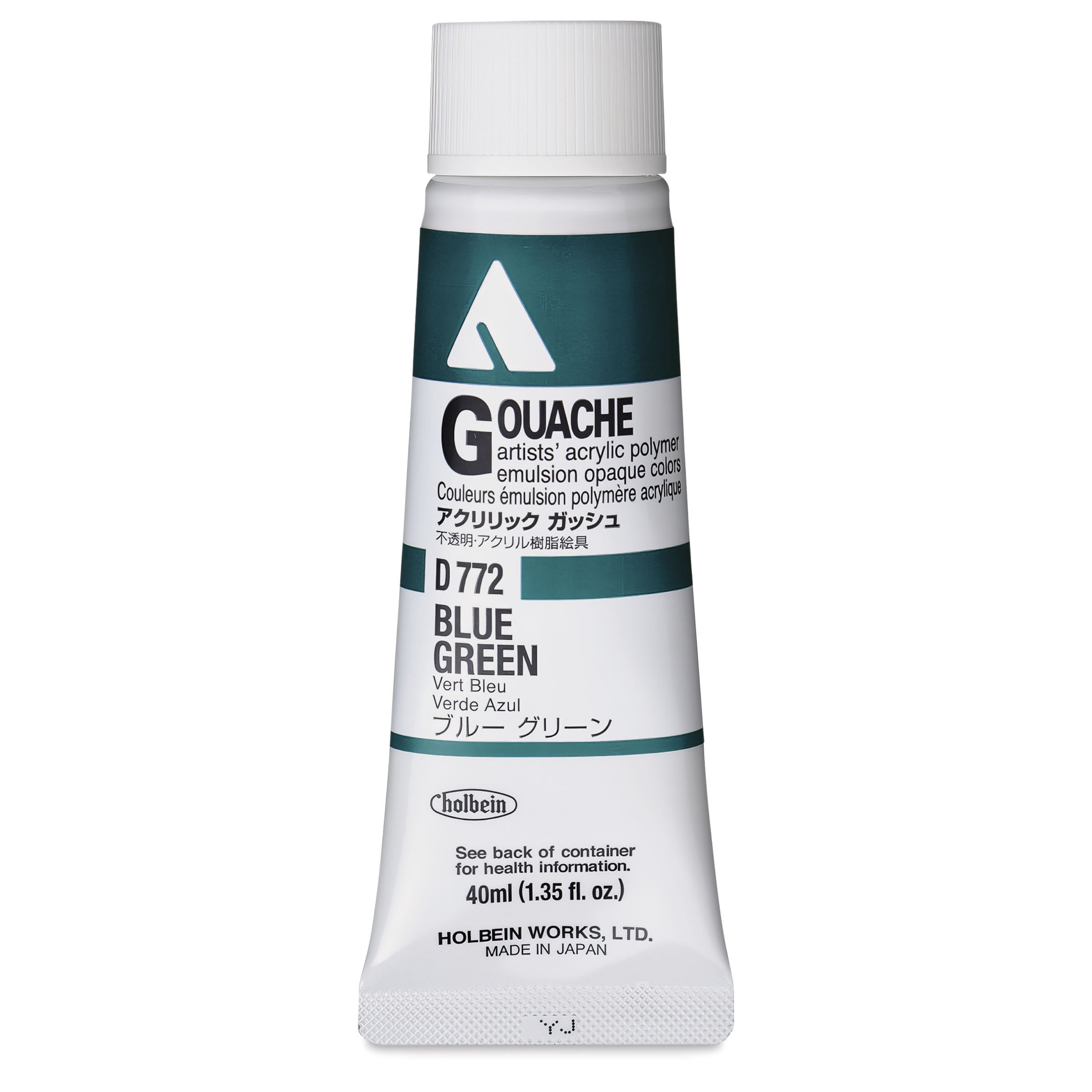 Holbein Acrylic Gouache - Blue Green, 40 ml tube