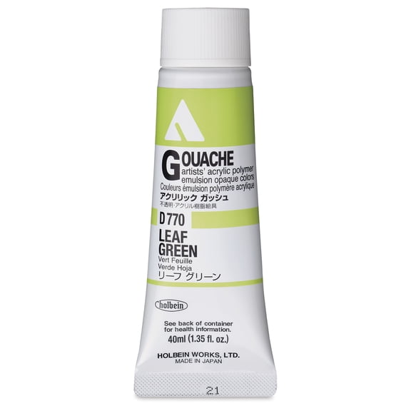 Holbein Acrylic Gouache Leaf Green, 40 ml tube