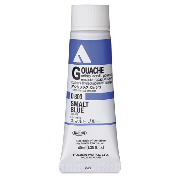 Holbein Acrylic Gouache Smalt Blue, 40 ml tube