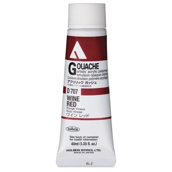 Holbein Acrylic Gouache  Wine Red, 40 ml tube