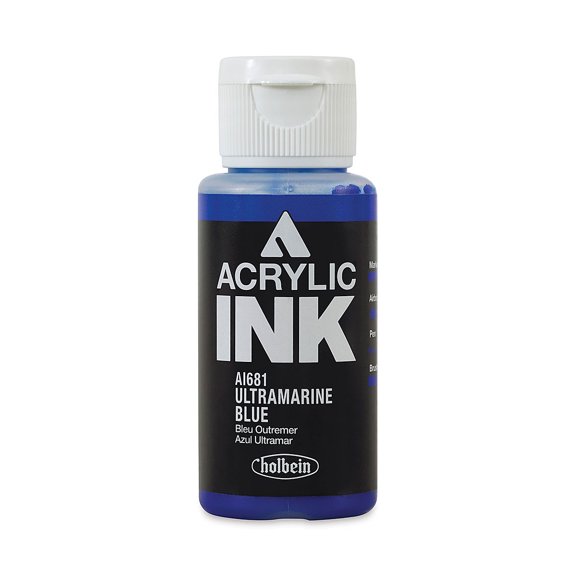 Holbein Acrylic Ink - Ultramarine Blue, 30 ml