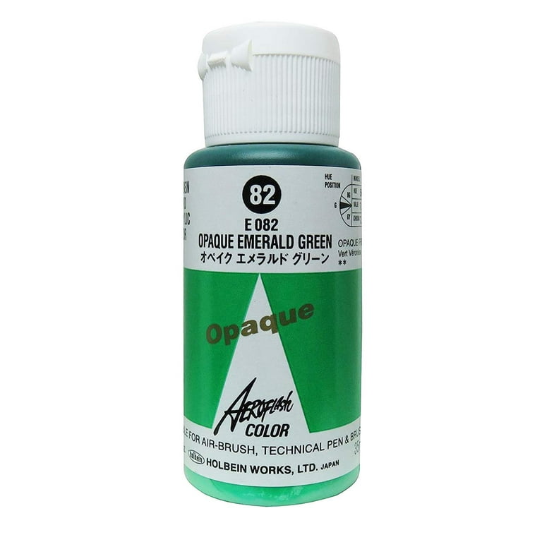 Holbein Aeroflash 35ml Airbrush Liquid Acrylic Paint Bottle for Airbrush  Nail Design, Artists, Hobbyists and more (Emerald Green, 1 Bottle) 