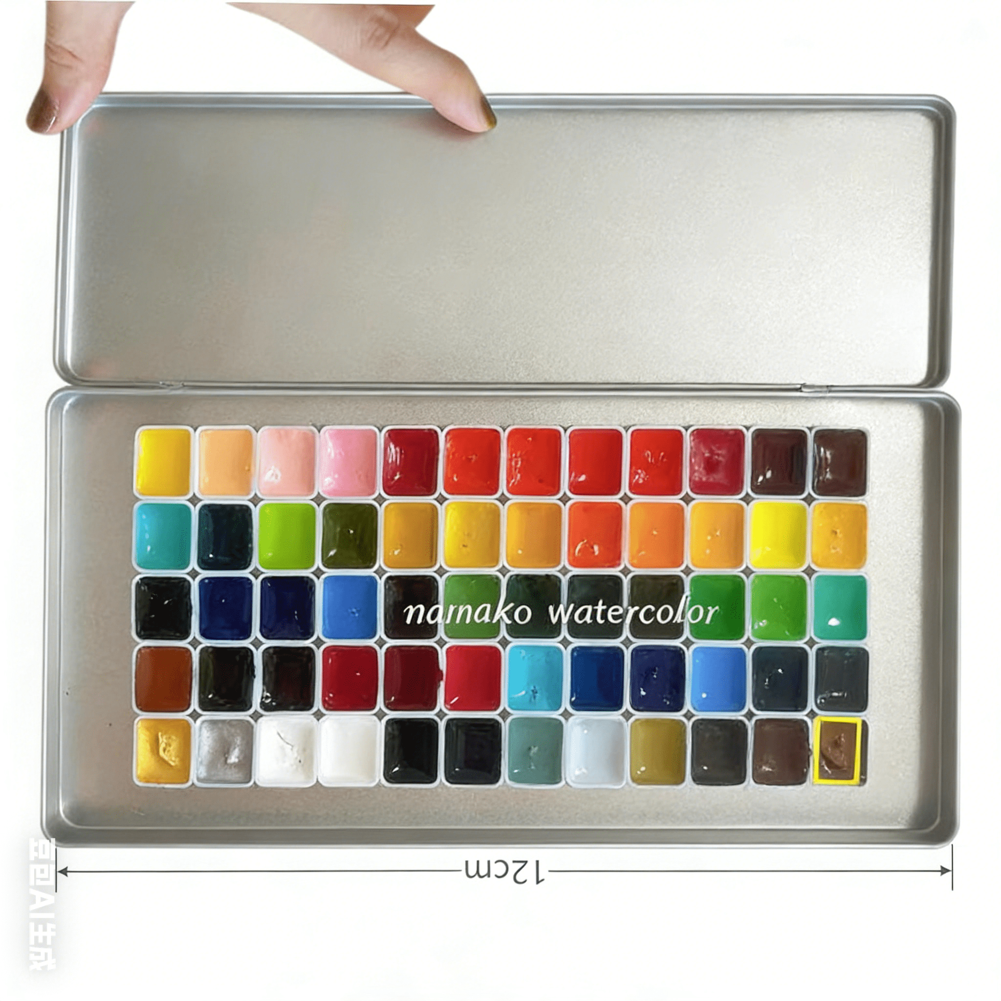 Holbein Artist Handmade Watercolor 60 Colors 1ml Iron Box+Color Card for Adult Artist Student