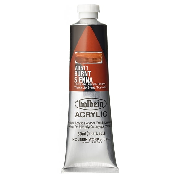 Holbein Artist Heavy Body Acrylic Color, 60ml, Burnt Sienna