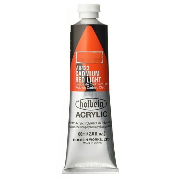 Holbein Artist Heavy Body Acrylic Color, 60ml, Cadmium Red Light