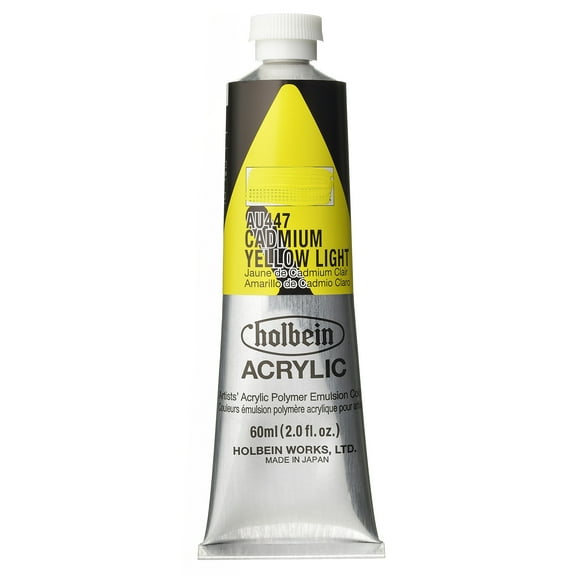Holbein Artist Heavy Body Acrylic Color, 60ml, Cadmium Yellow Light