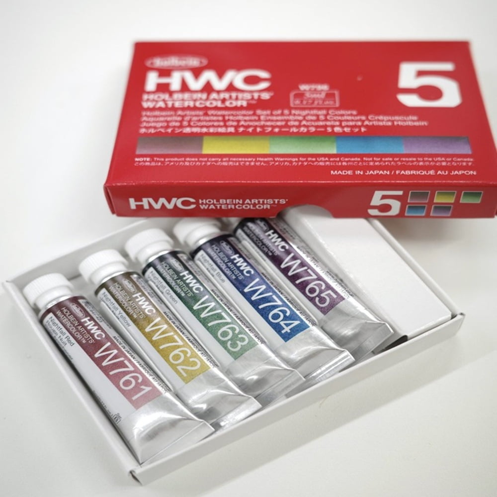 Holbein Artist Watercolor Set of 5 Nightfall Color Tubes 5ml Made in Japan 2025 New