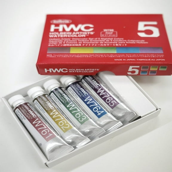 Holbein Artist Watercolor Set of 5 Nightfall Color Tubes 5ml Made in Japan 2025 New