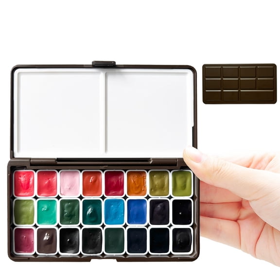 Holbein Artist's Watercolor 1ml,24 Colors Watercolor Paint Set in a Box for Students, Beginners Artists