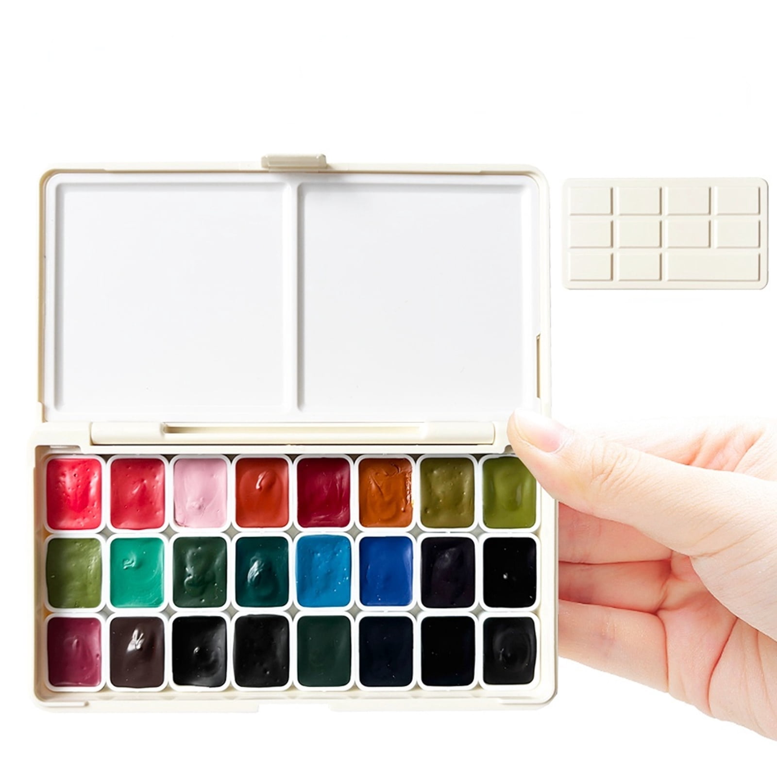 Holbein Artist's Watercolor 1ml,24 Colors Watercolor Paint Set in a Box for Students, Beginners Artists