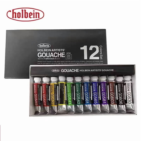 Holbein Artists Gouache Set of 12, 5ml tubes G702