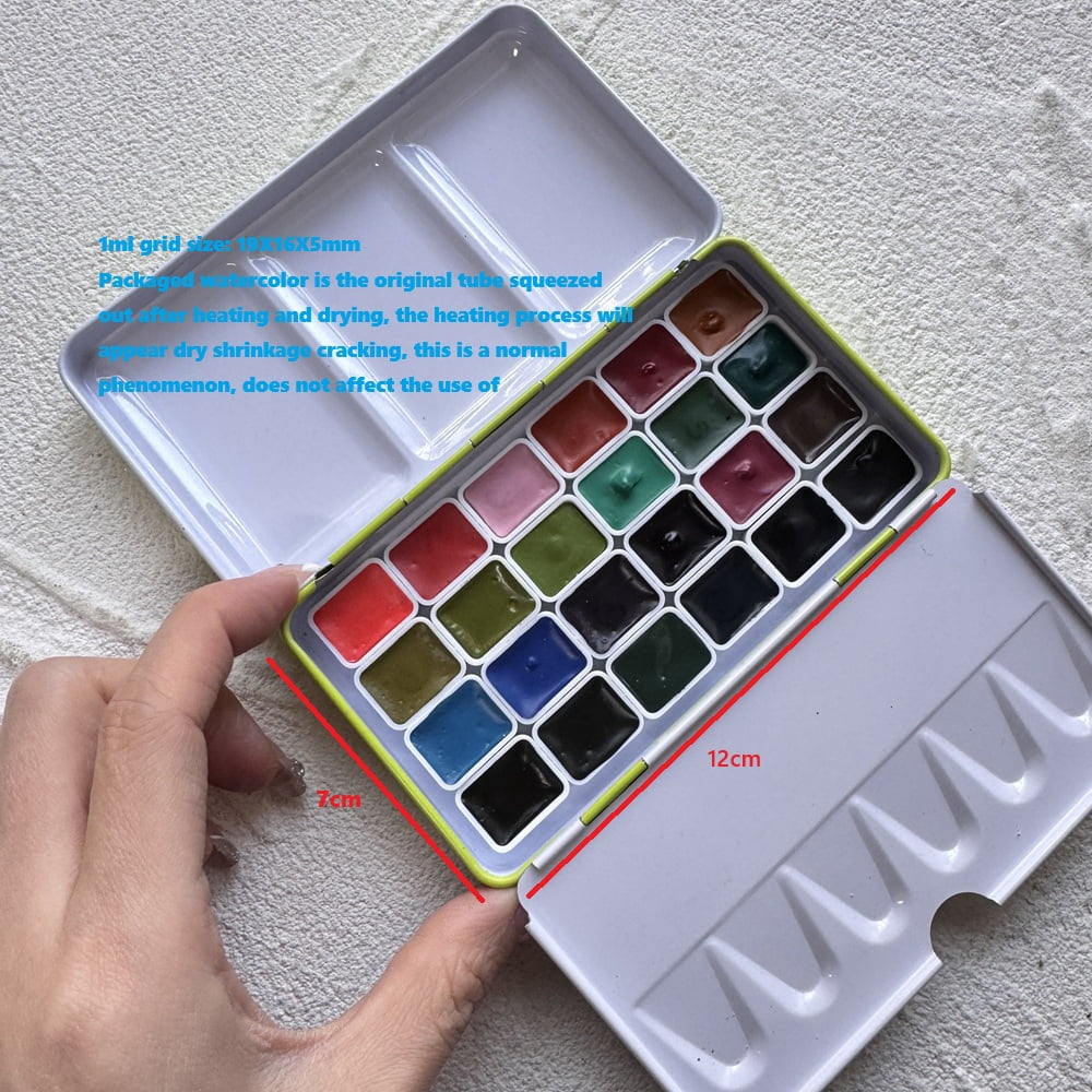 Holbein Artists' Granulating 24color Watercolor Paint Packaging  1ml Tin Box Professional Drawing Acuarela Artist  Supplie