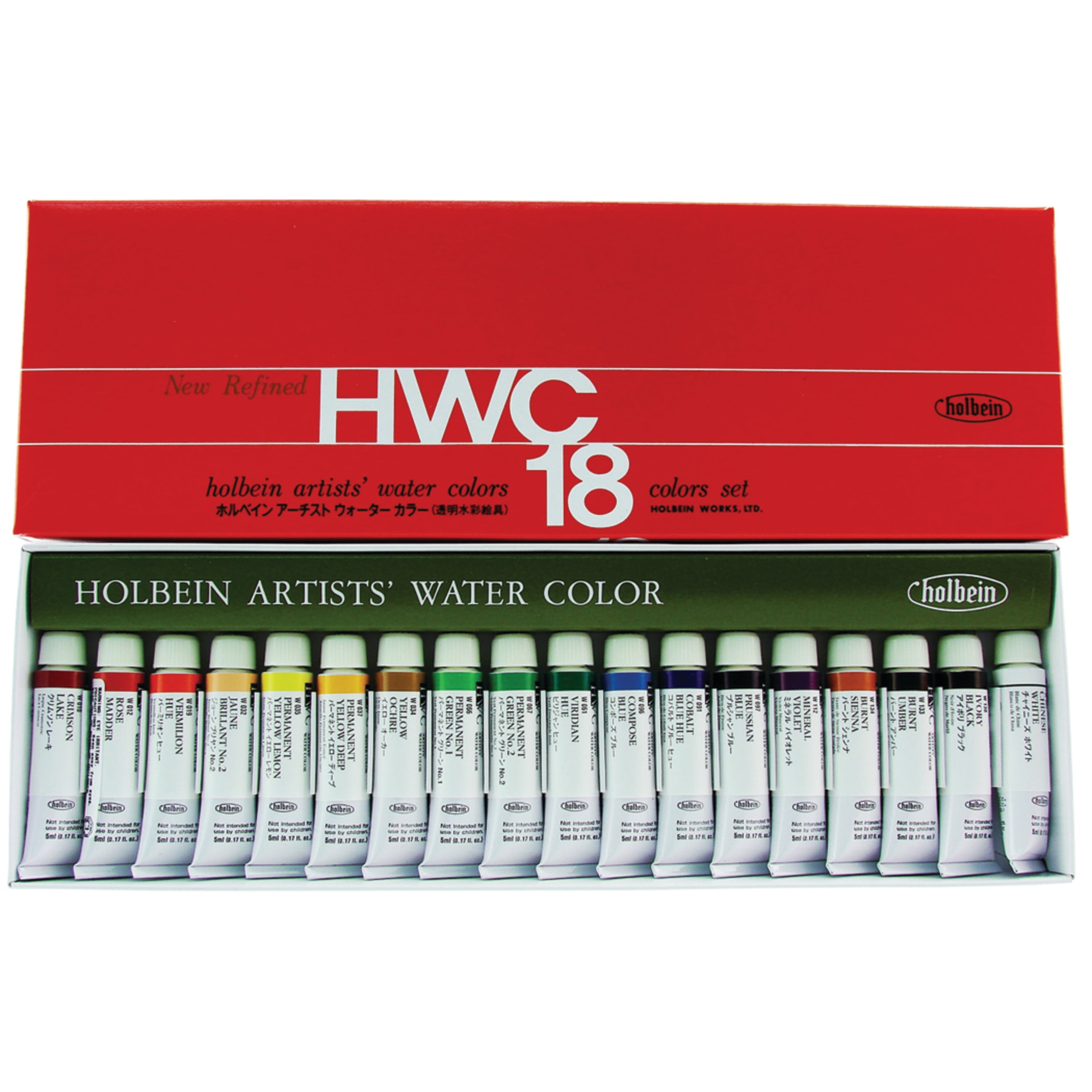 Holbein Artist'S Watercolors, Set of 24 5Ml Tubes
