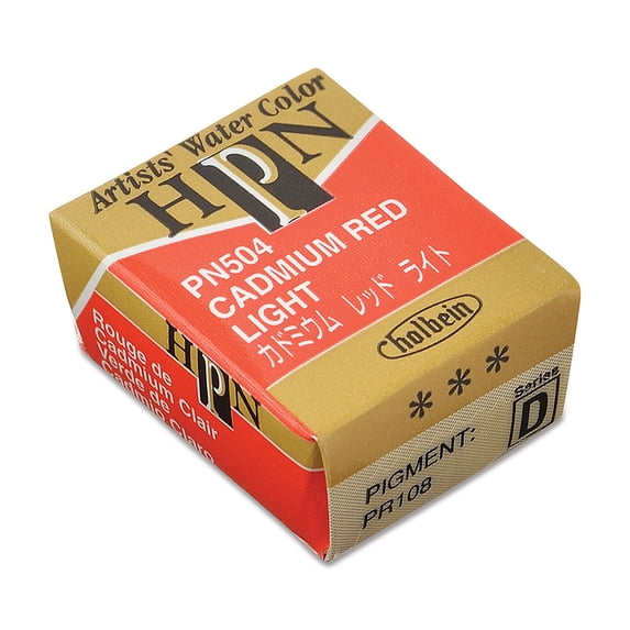 Holbein Artists' Watercolor Half Pan - Cadmium Red Light