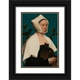 thumbnail image 1 of Holbein, Hans 13x18 Black Ornate Wood Framed with Double Matting Museum Art Print Titled - Portrait of a Lady with a Squirrel and a Starling, 1 of 4