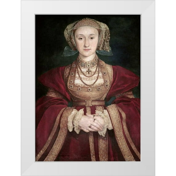 Holbein, Hans 24x32 White Modern Wood Framed Museum Art Print Titled - Anne of Cleves