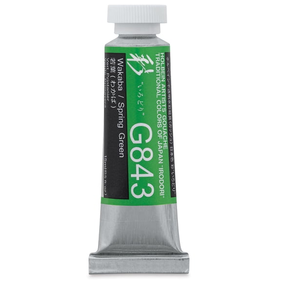 Holbein Irodori Artist Gouache - Spring Green, 15 ml, Tube