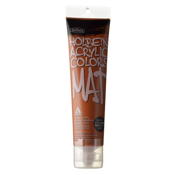 Holbein Mat Acrylic Color, 110ml, Burnt Sienna