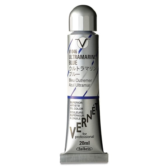 Holbein Vernét Superior Artists' Oil Color - Ultramarine Blue, 20 ml tube