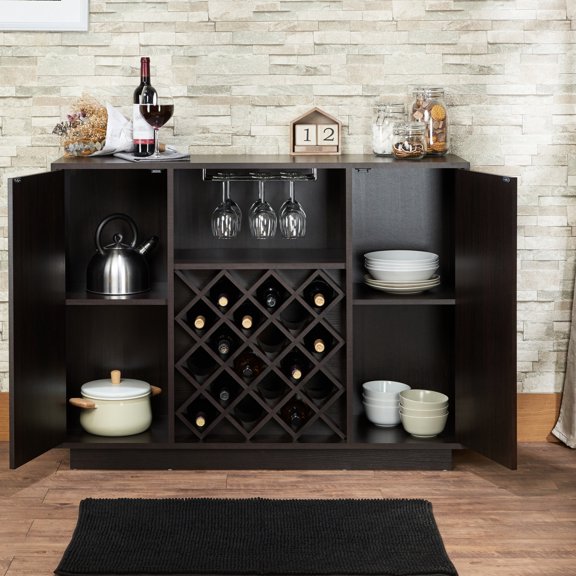 Hold 18 Wine Bottles with Rack / Ideal for Contemporary Homes / Practical & Stylish Server