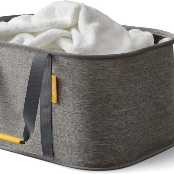 Hold-All - Collapsible Folding 35L/9.2 Gallon Washing Laundry Basket Bag, Durable Fabric, Moisture Resistant, Grey