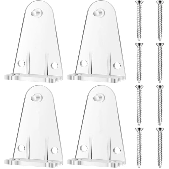 Hold Down Brackets for Mini Blinds Plastic Blind Brackets Clear Blind Holder Replacements with Screws Horizontal Blinds Shades Windows Doors