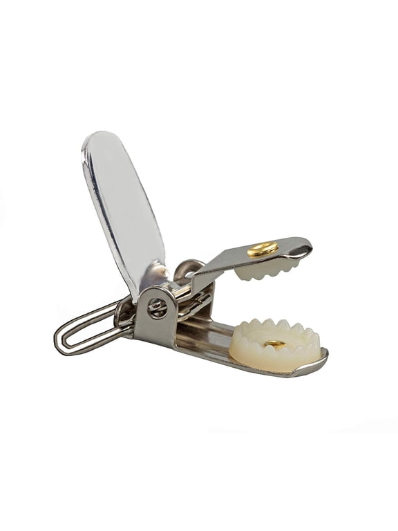 Hold’Em 1” Polished Nickel Plated Clips with SECURE PRONG TO ENSURE MAXIMUM HOLD Perfect For Making Mitten, Suspenders, and/or Pacifier Holder, Great Quality To Certify Utmost Value! - 100 Pieces