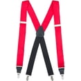 thumbnail image 1 of Hold'Em 100% Silk Suspenders for Men Clip End Dress Tuxedo Suspender - Red, 1 of 6