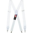 thumbnail image 1 of Hold'Em 100% Silk Suspenders for Men Clip End Dress Tuxedo Suspender - White, 1 of 6