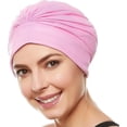 thumbnail image 1 of Beemo Swim Caps for Women Swimming Turban Polyester Latex Lined Pleated for Ladies - Light Pink, 1 of 4