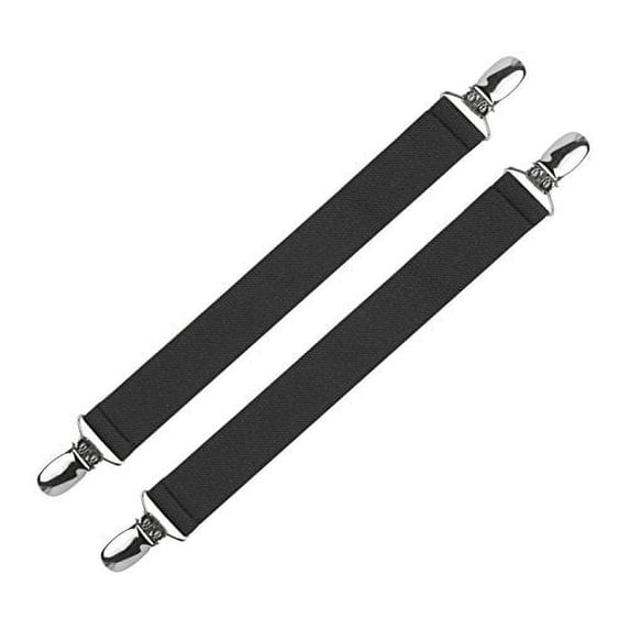 Hold’Em Biker Motorcycle Stirrup Strap Elastic EXTRA STRONG METAL CLIP Made in USA Leg Clamps Pant Clip-8"