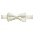 thumbnail image 1 of Hold'Em Bow Tie For Mens Boys and Baby Satin look Solid Color Adjustable Pre-tied Made in USA - Men Ivory, 1 of 7