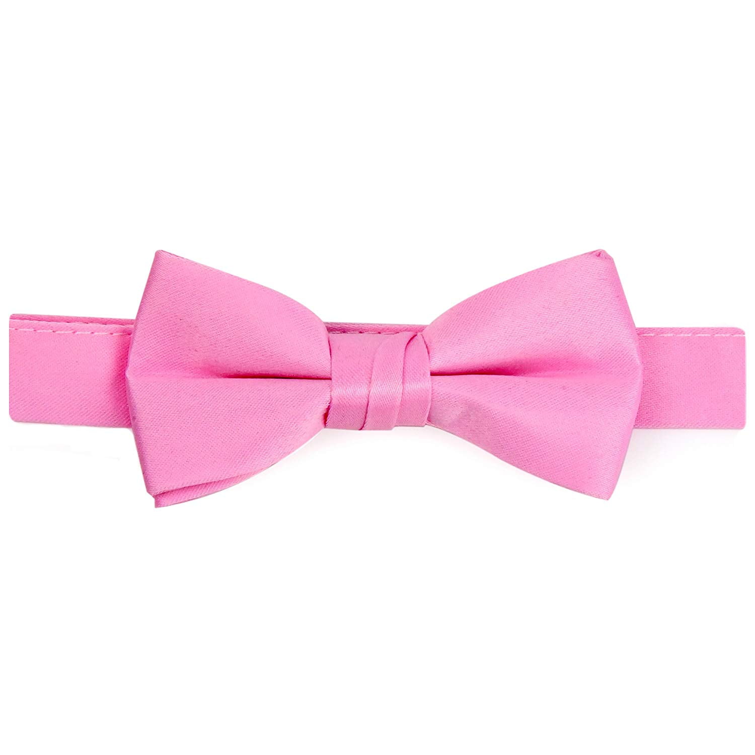 Hold'Em Bow Tie For Mens Boys and Baby Satin look Solid Color Adjustable Pre-tied