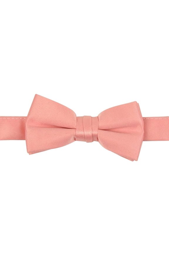 Bow Tie For Mens Boys and Baby Satin look Solid Color Adjustable Pre-tied