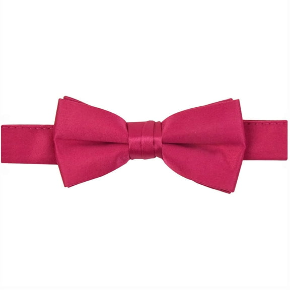 Hold'Em Bow Tie For Mens Boys and Baby Satin look Solid Color Adjustable Pre-tied