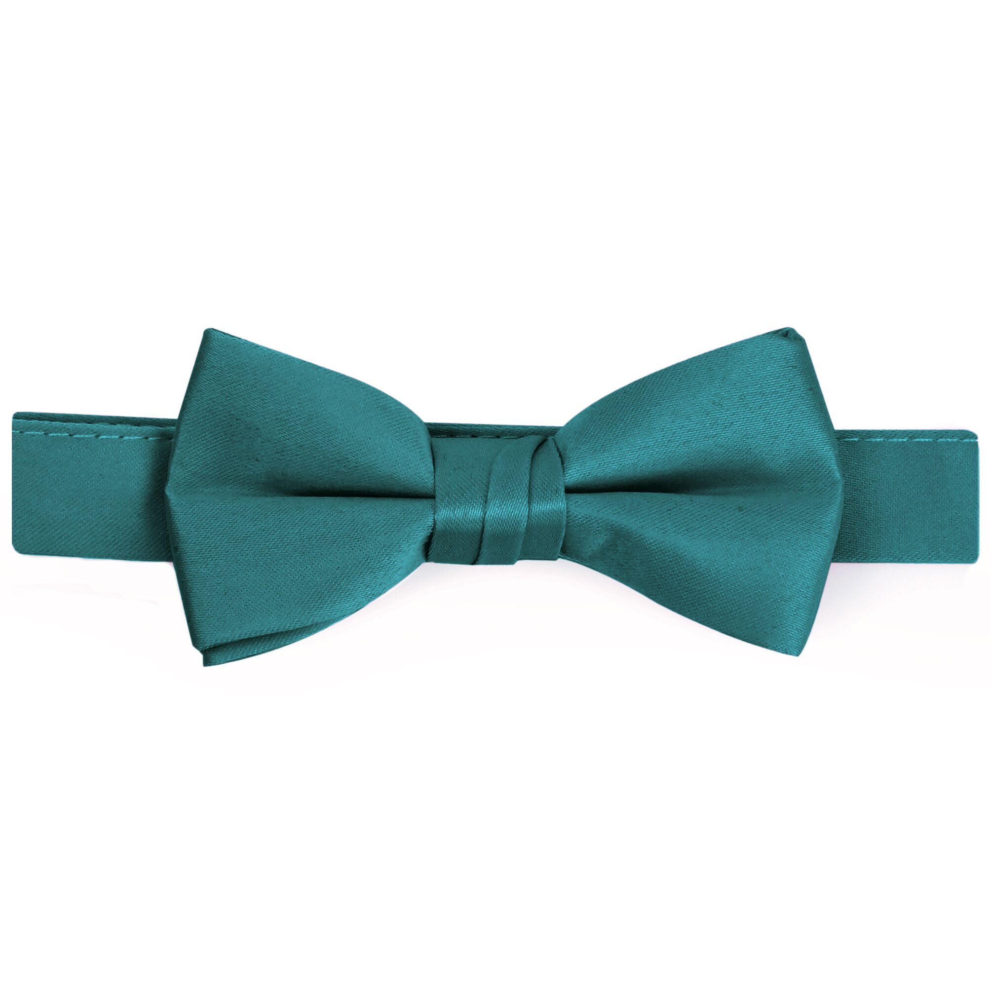 Hold'Em Bow Tie For Mens Boys and Baby Satin look Solid Color Adjustable Pre-tied