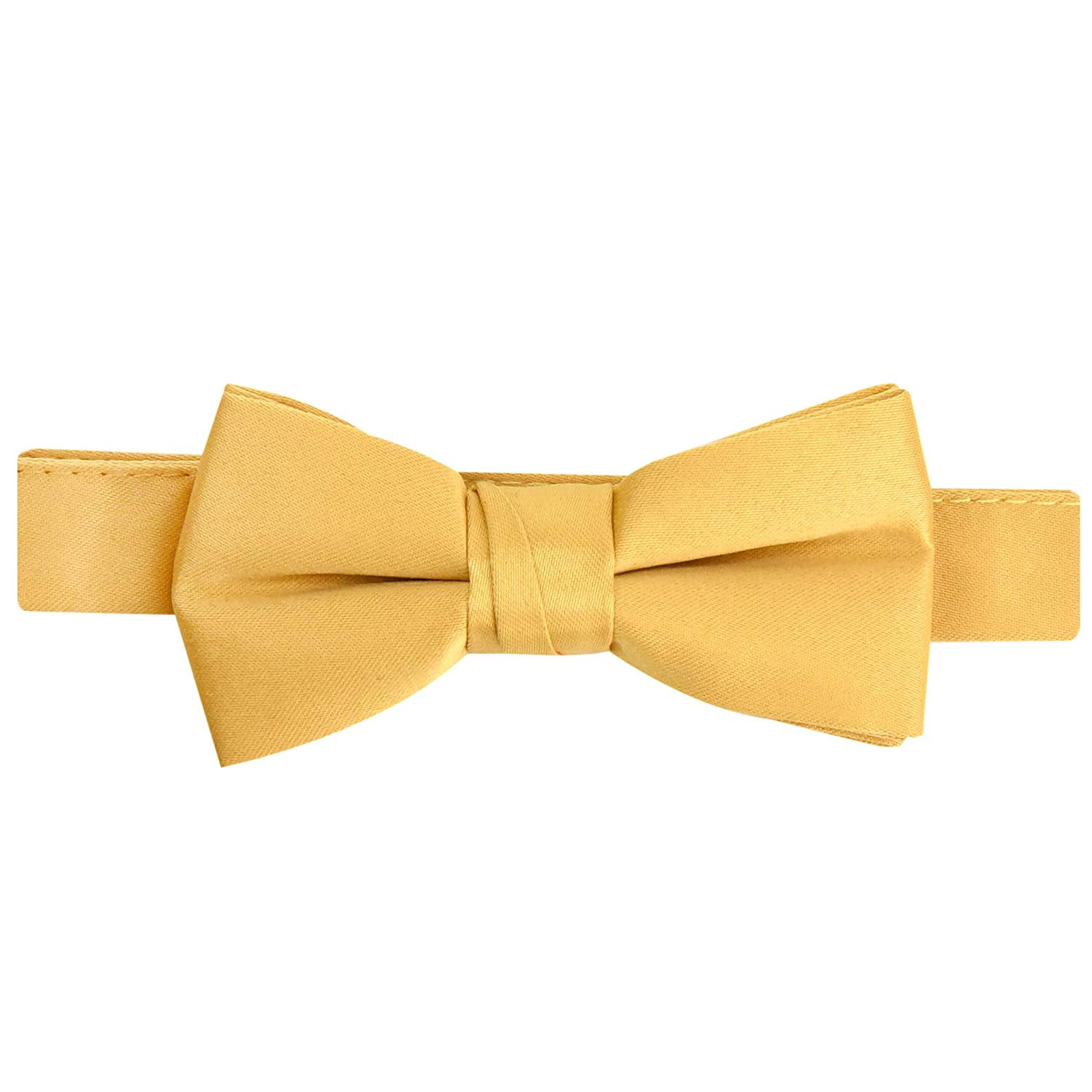 Hold'Em Bow Tie For Mens Boys and Baby Satin look Solid Color Adjustable Pre-tied