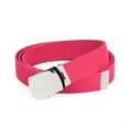 thumbnail image 1 of Hold’Em Canvas Webbing Belts–Polished Silver Slider Buckle Heavy Duty Adjustable, 1 of 2
