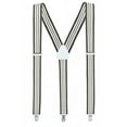 thumbnail image 1 of Hold'Em Junior/Adults Men Adjustable Elastic Solid 1" Suspenders Featuring STURDY POLISHED CLIPS - Grey Striped XL, 1 of 2