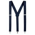 thumbnail image 1 of Hold'Em Junior/Adults Men Adjustable Elastic Solid 1" Suspenders Featuring STURDY POLISHED CLIPS - Navy XL, 1 of 6