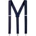 thumbnail image 1 of Hold'Em Junior/Adults Men Adjustable Elastic Solid 1" Suspenders - Navy, 1 of 5