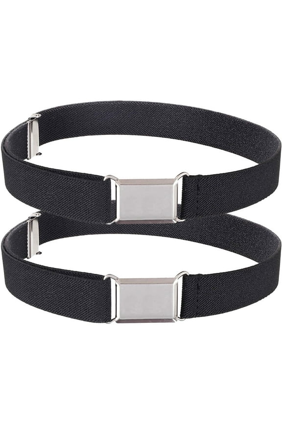 Kids Belts for Boys Size 2t 3t 4t 5t for Unisex Child - 2 Pack Black / Black