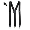thumbnail image 1 of Hold'Em Men's No Slip Pin Clip Adjustable Suspenders, Leather Trim, Black, 2 Pack, 1 of 4