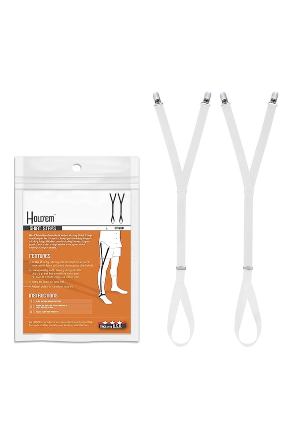Premium Shirt Stays Ultra Soft Elastic with Extra Sturdy Strong Metal Clips