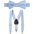 thumbnail image 1 of Hold’Em Suspenders and Bow Tie Set for Kids, Boys, and Baby Pre-tied Bow Tie - Light Blue 26", 1 of 7