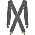 thumbnail image 1 of Hold'Em Suspenders for Men Heavy Duty Utility Clips 2" - Grey, 1 of 5